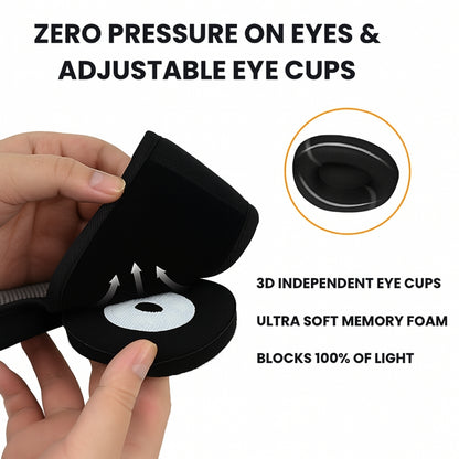 3D Black Sleep Eye Mask for Total Blackout